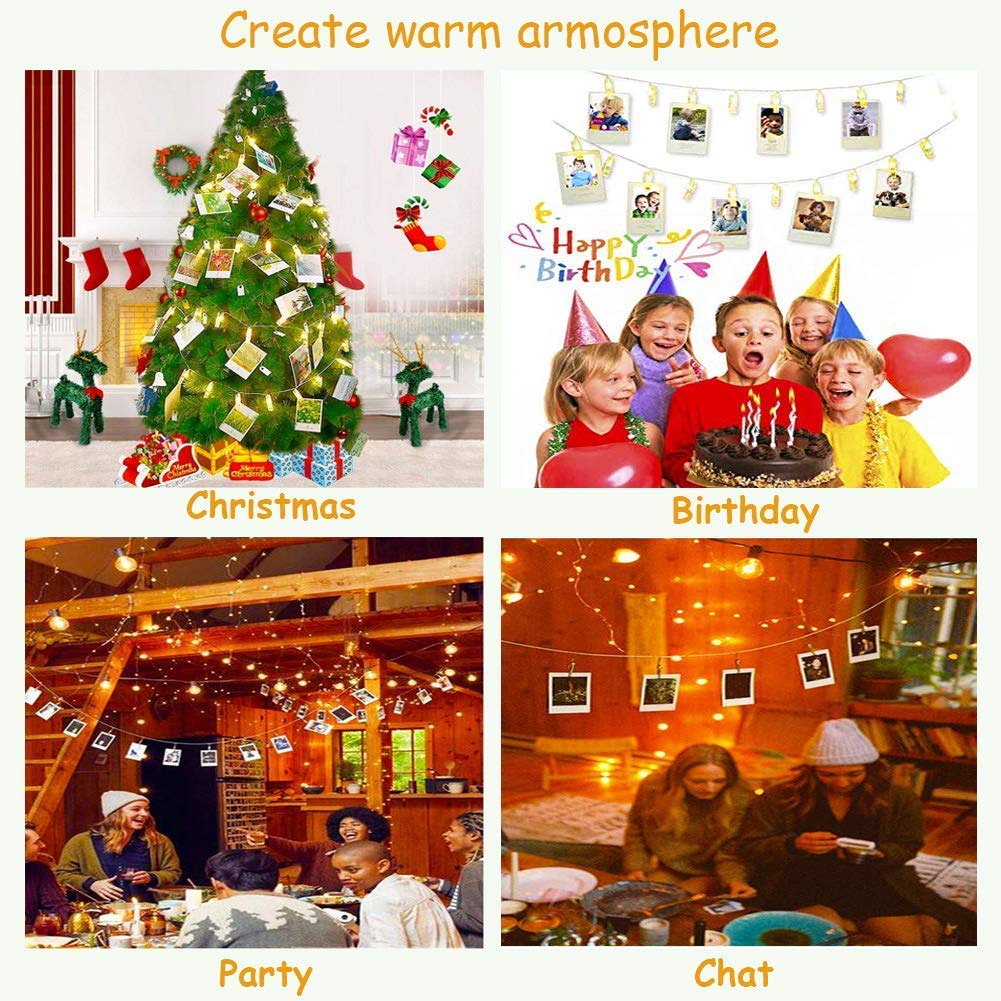 Party Propz 16 Photo Clip Led String Lights, Clip Lights for Photos, Led Lights for Home Decoration