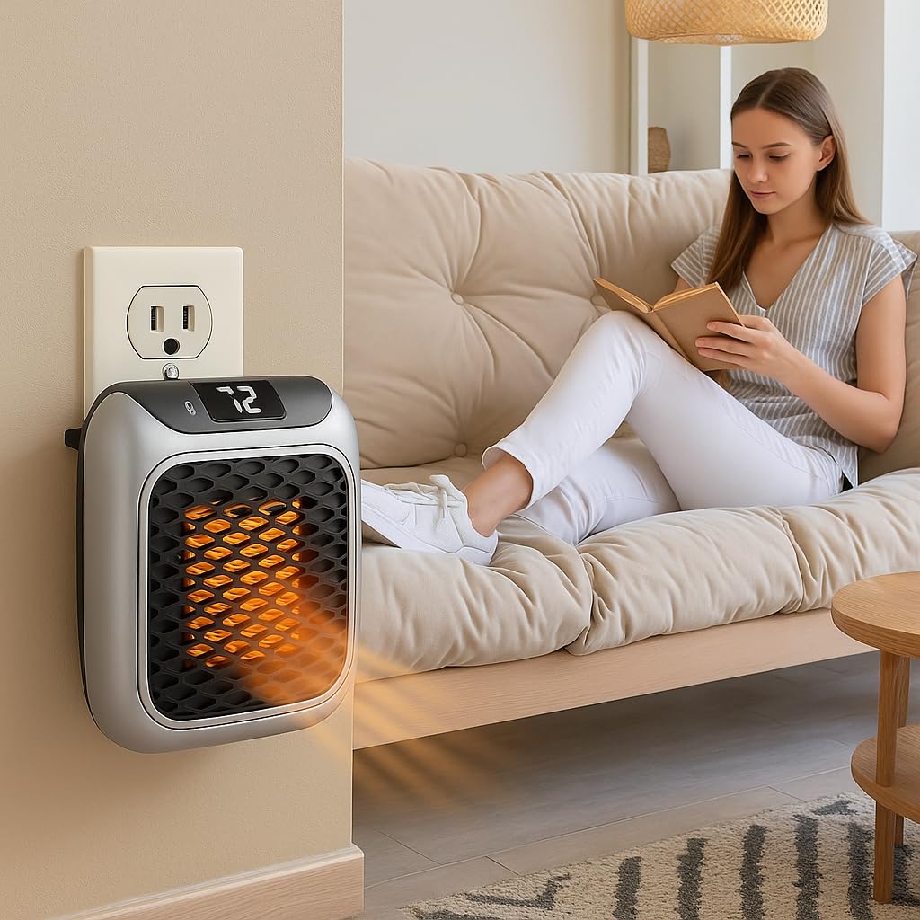 Nixburd 800 Watts Portable Electric Handy Room Heater Plug-In Heater, Mini Heater 🔥🔥