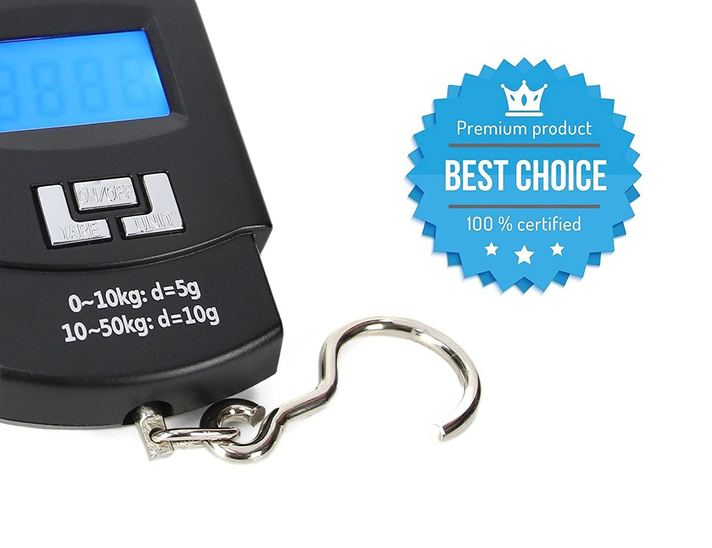 50kg Digital Luggage Weighing Scale. Portable Electronic Weight Machine for Travel & Flights. LCD Display. Accurate, Lightweight, Handheld Luggage Scale for Bags, Suitcases, Home, Airport Use.