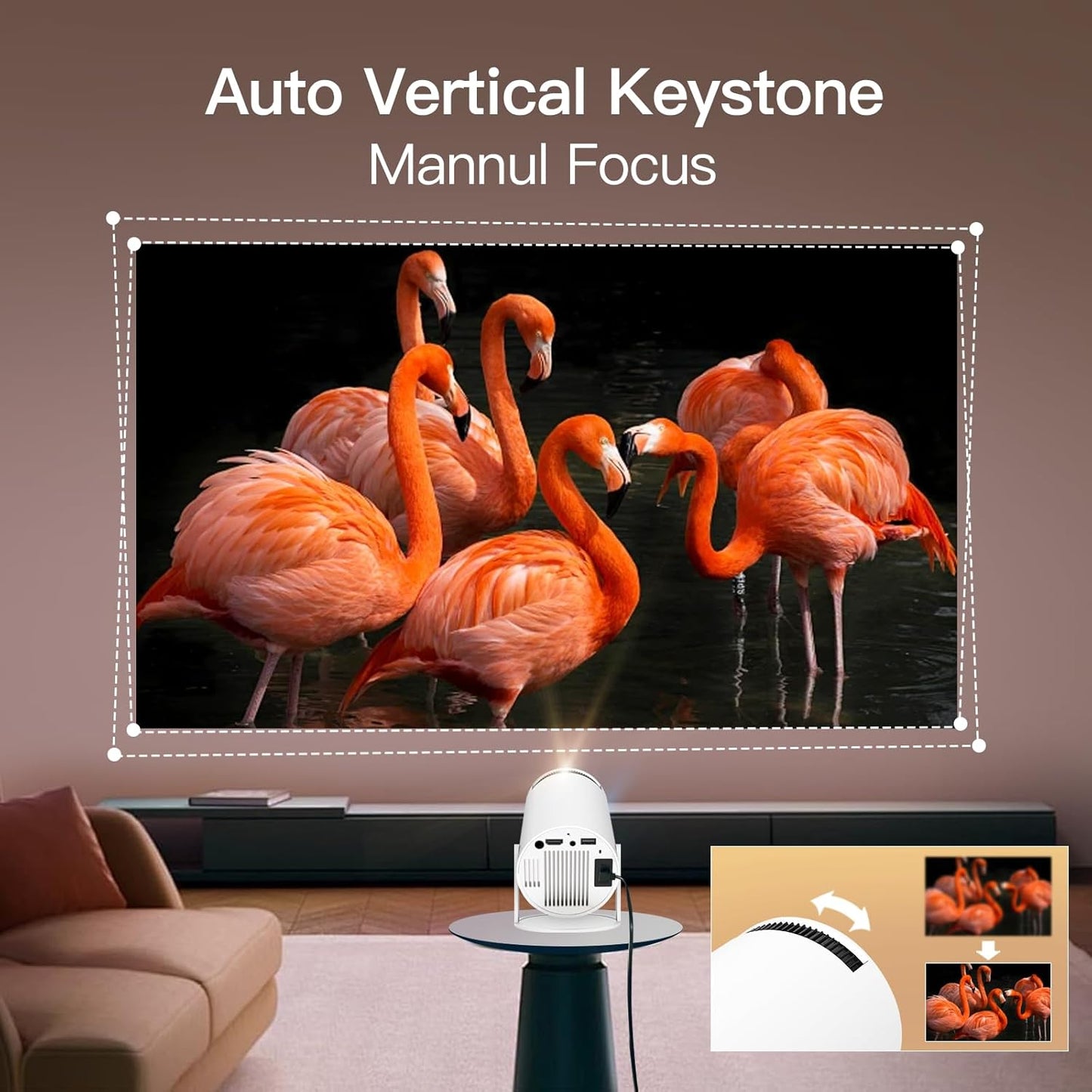 NIxburd™ 5G Android WiFi-6 Projector Home 4K Support 1080P Smartphone Full HD Model - 4kPr