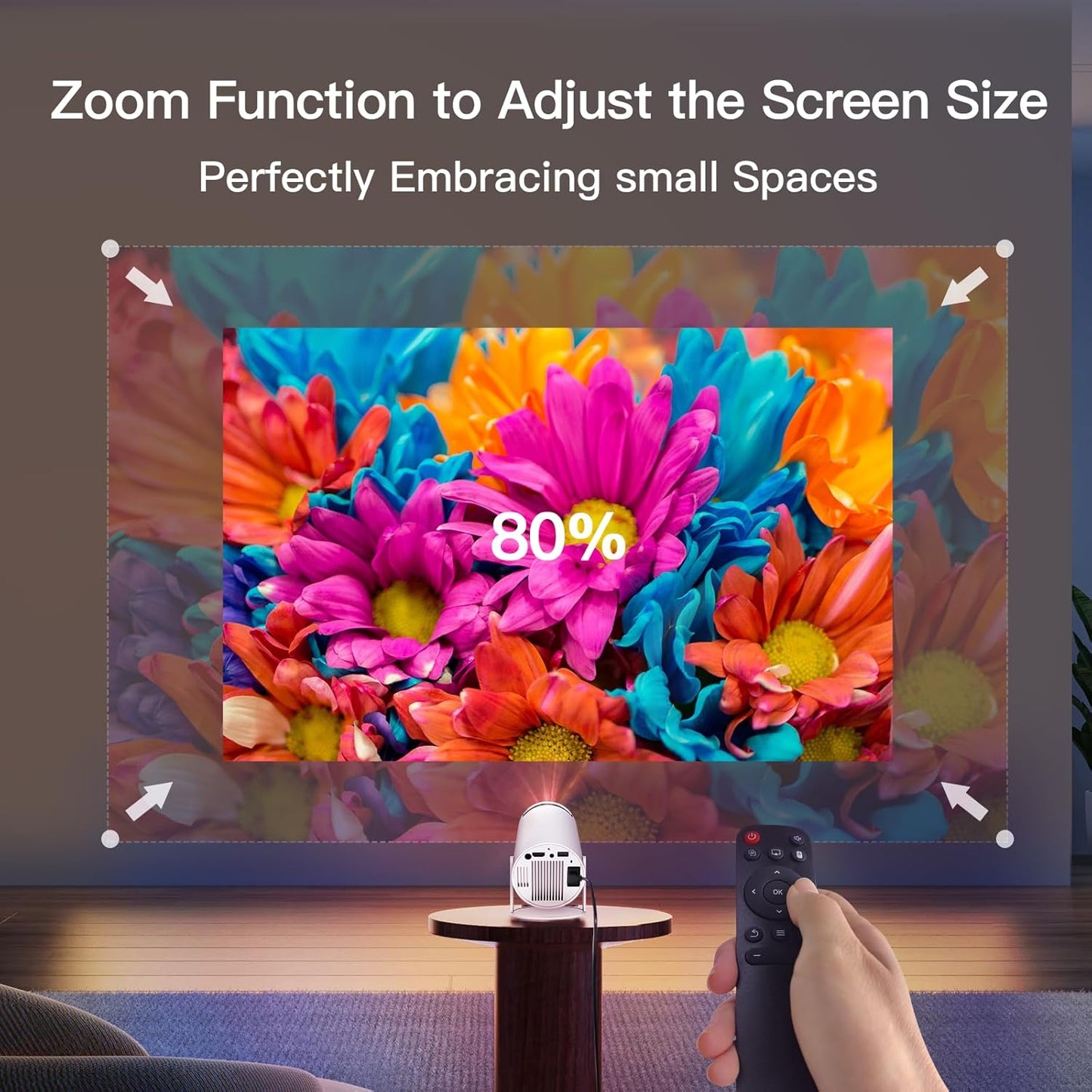 NIxburd™ 5G Android WiFi-6 Projector Home 4K Support 1080P Smartphone Full HD Model - 4kPr