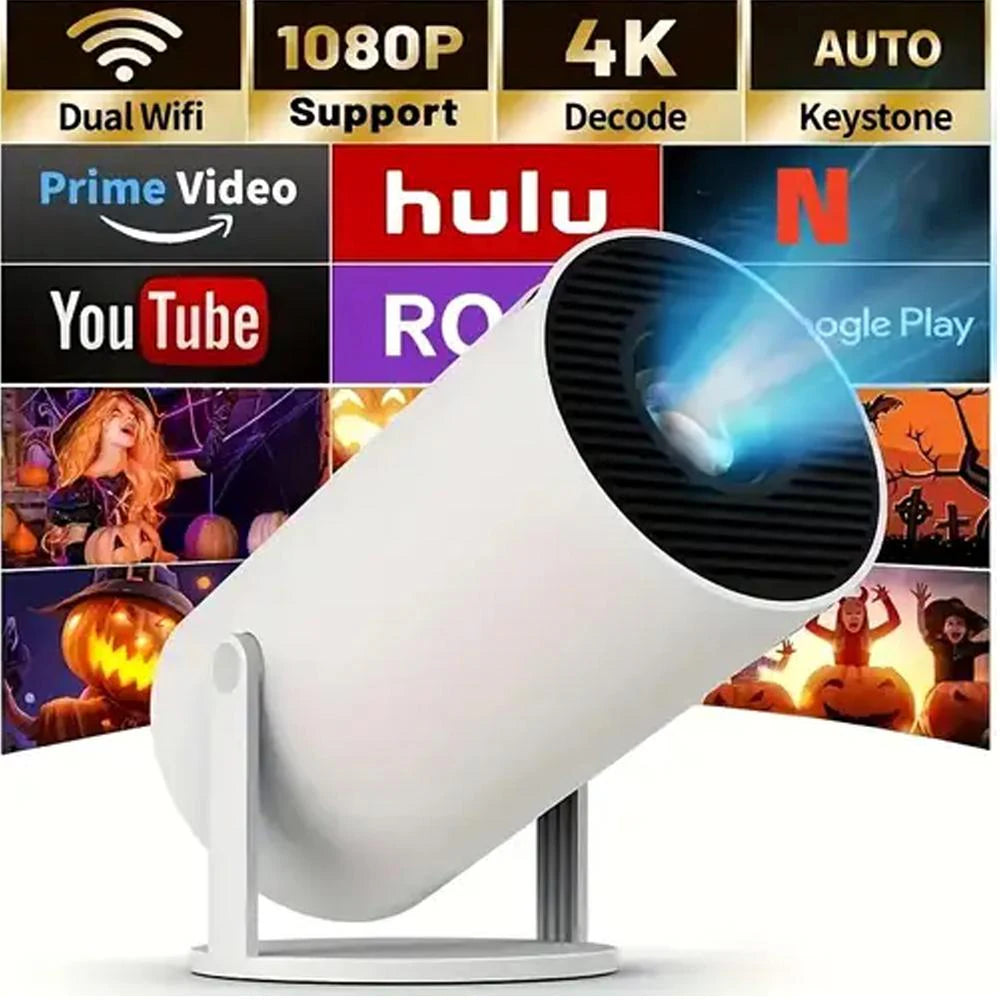 NIxburd™ 5G Android WiFi-6 Projector Home 4K Support 1080P Smartphone Full HD Model - 4kPr